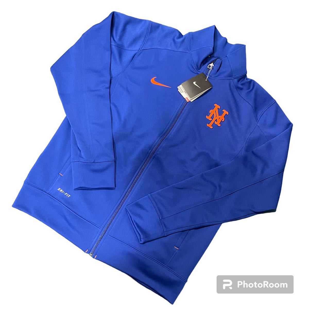 【未使用・タグ付き】NIKE ナイキ　ニューヨークメッツ New York Mets MLB トラックジャケット　ジャージ　ドライフィット　刺繍　青　M