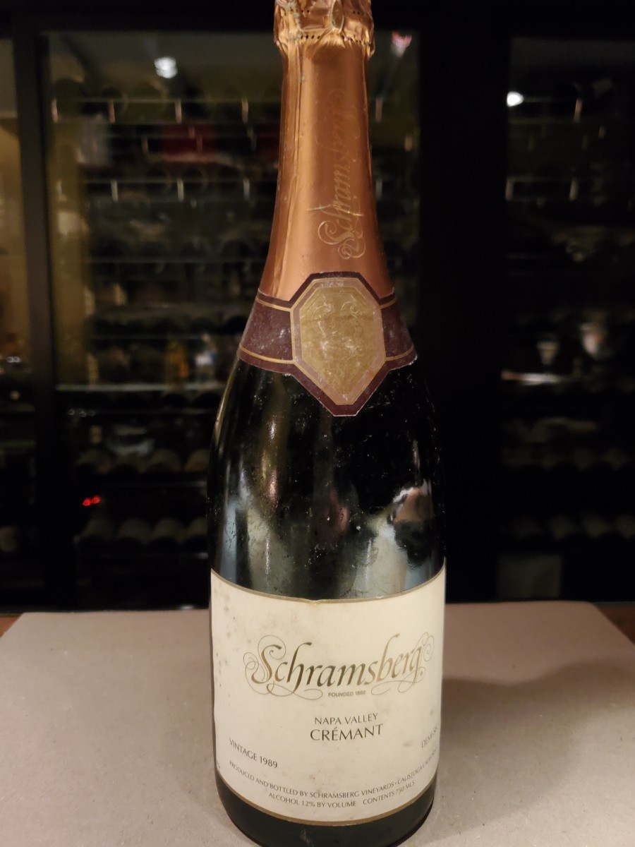 Schramsberg Cremant demi-sec Napa Valley 1989 スパークリングワイン　ナパヴァレー　古酒_画像1