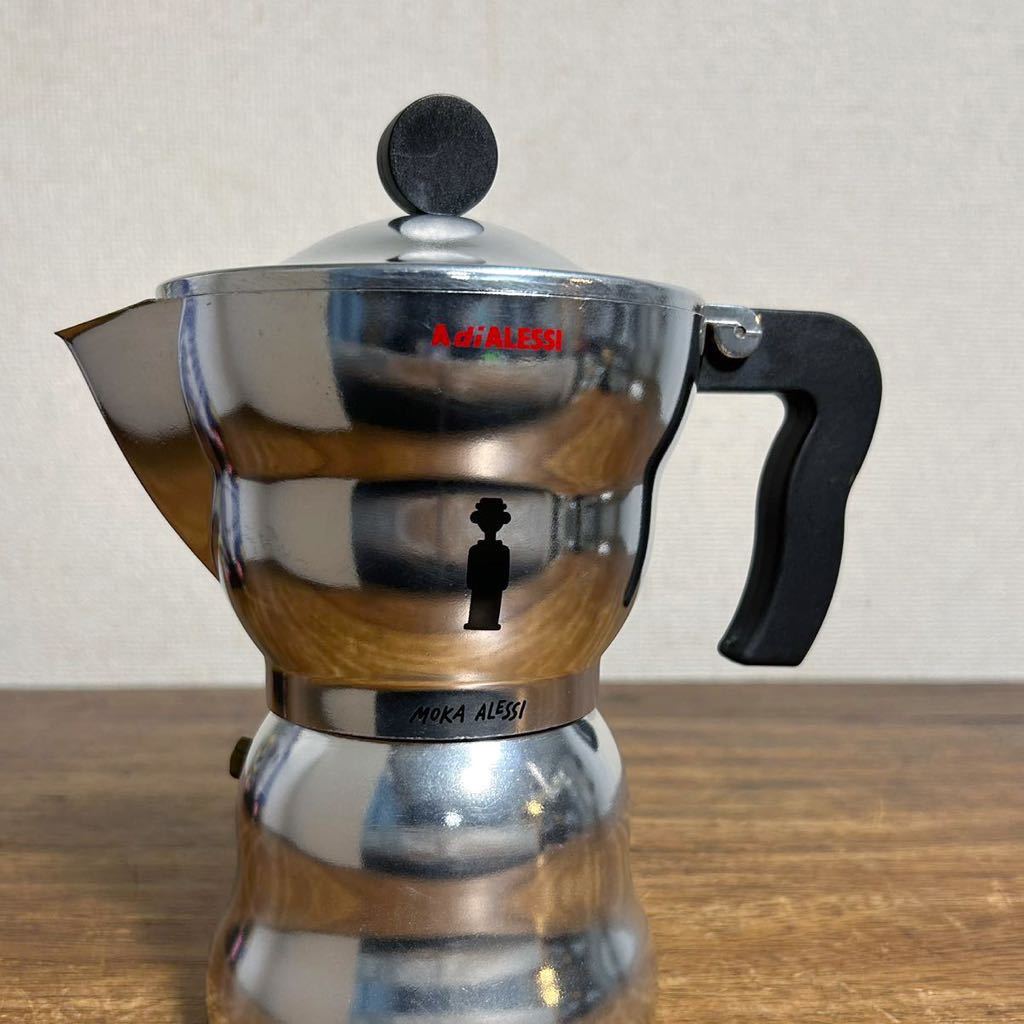 未使用品 ALESSI エスプレッソ コーヒーメーカー MOKA ALESSI 6カップ用 AAM33/6 アレッシィ モカ 珈琲 カフェ Espresso coffee maker_画像4