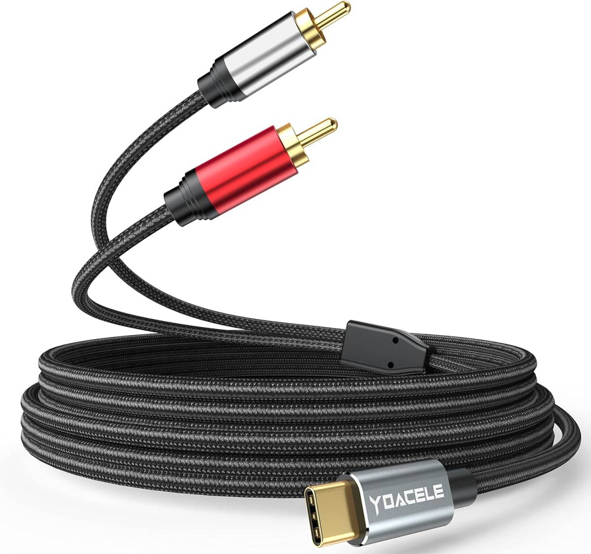 3m USB C 変換2 RCA オーディオケーブル タイプ C - RCA ケーブルオス - オス Type-C Y RCA ス_画像1