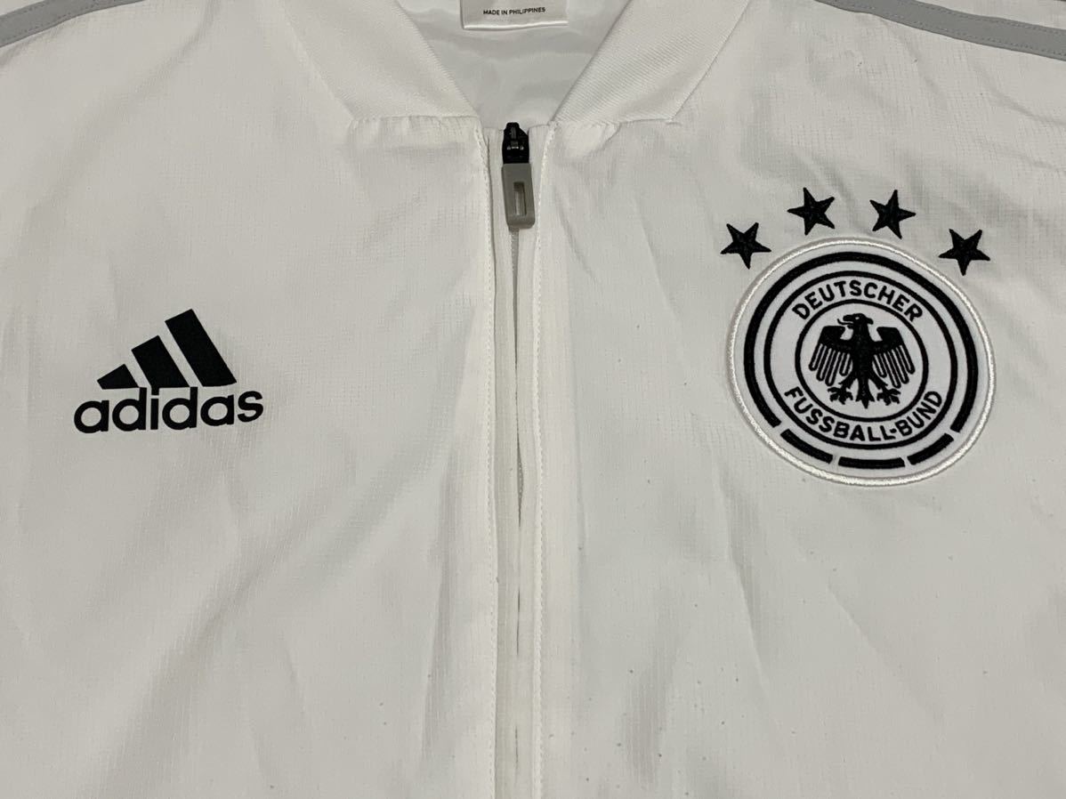 アディダス ドイツサッカー連盟ウィンドブレーカー XOサイズ 白 アディダス ドイツサッカー連盟ウィンドブレーカー XOサイズ 白