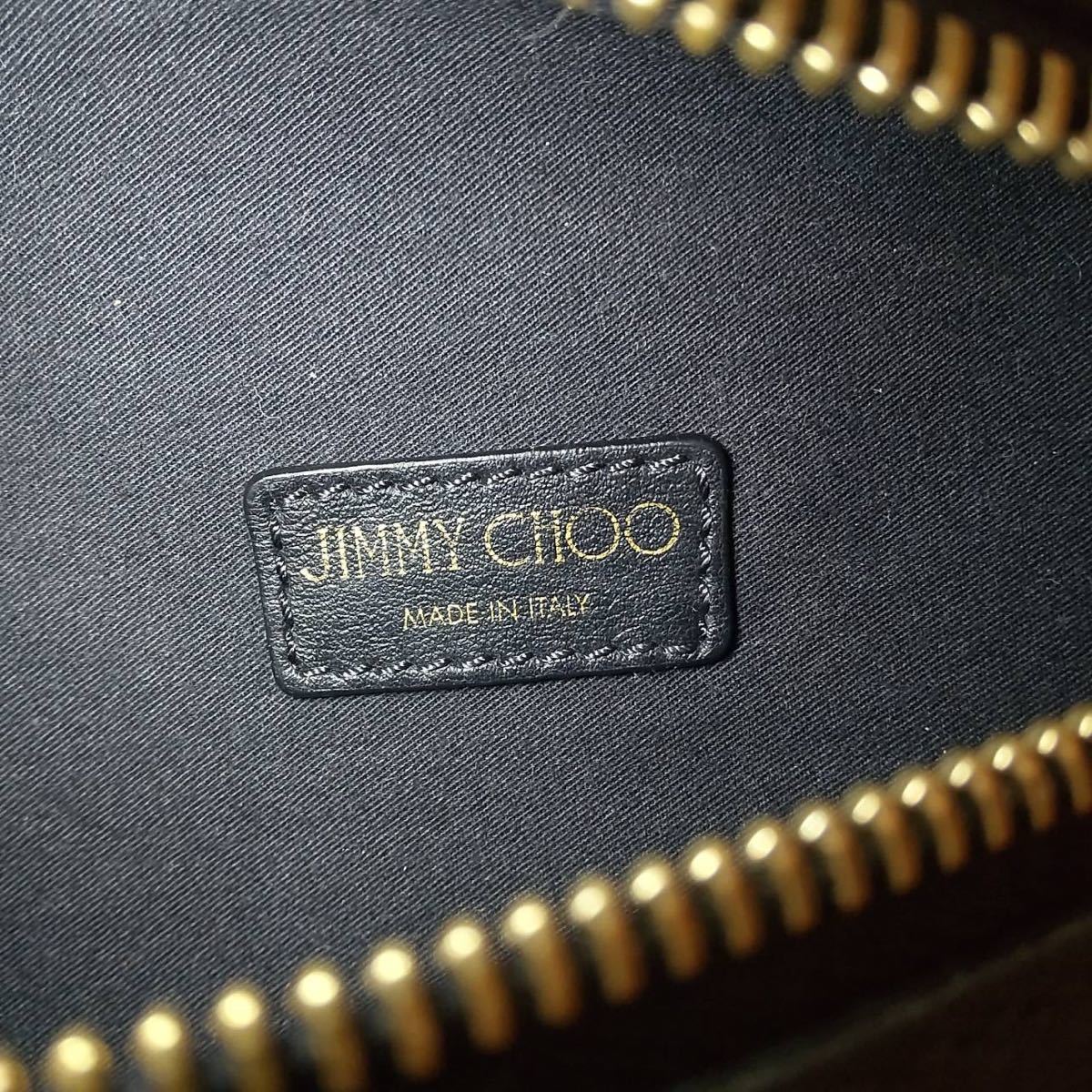 1円【未使用級！】JIMMY CHOO ジミーチュウ ボディバッグ ウエストポーチ ショルダーバッグ スタッズ ブラック 黒 正規品 1スタ_画像7