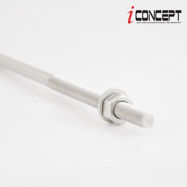 送料185円～ iConcept バッテリーロッド ステンレス M6 180mm 2本セット ナット ワッシャ トヨタ 日産 ホンダ スズキ ICC-089-L180-2_画像2