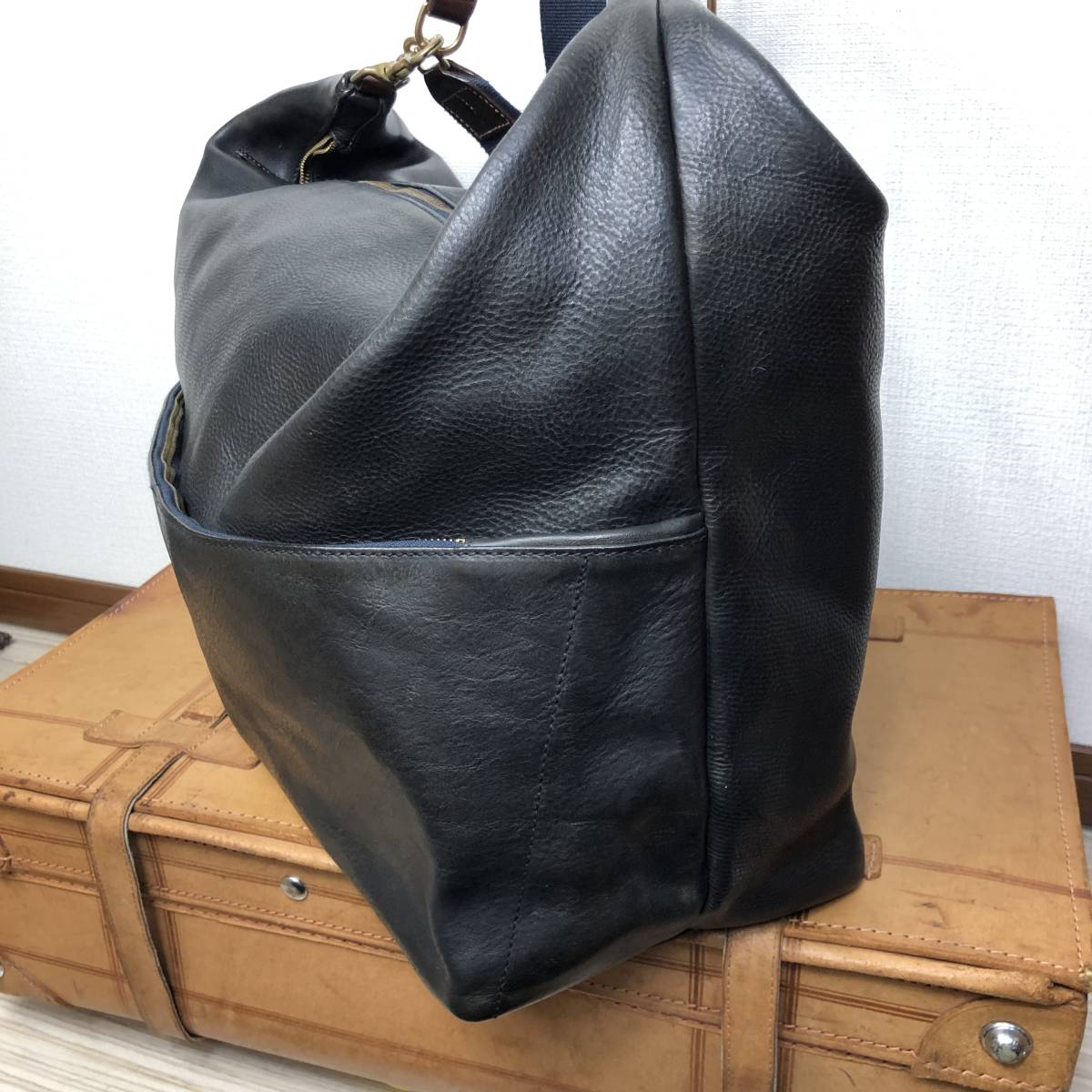  原文:美品!定価10万円　Daniel&Bob/ダニエルアンドボブ ジャスミン　2Way レザー ショルダーバッグ　黒　ブラック