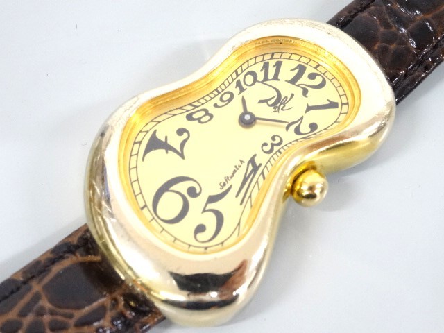 ジャンク SALVADOR DALI サルバドール ダリ Soft watch ソフトウォッチ 022146 溶ける時計 クオーツ 腕時計_画像1