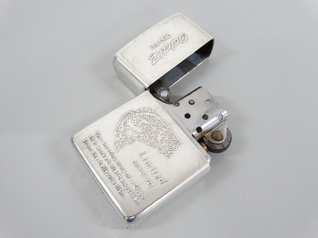 1994年製 ZIPPO ジッポ STERLING SILVER スターリング シルバー ブラックバス 限定 銀 オイル ライター 喫煙 USA_画像3