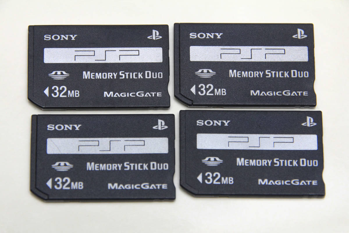 Yahoo!オークション 32MB SONY メモリースティック Duo PSP 4枚セッ...