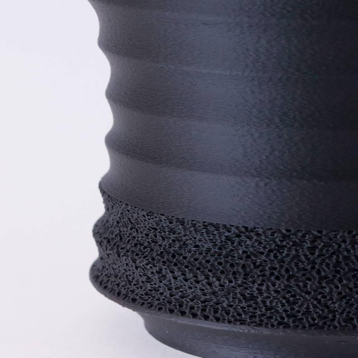 Adv-037 (130×110) Ripple Pot 植木鉢 おしゃれ 水捌け シンプル 黒 プラ鉢 多肉植物 塊根植物 観葉植物 マットブラック 3d鉢 排水 通気性_画像6