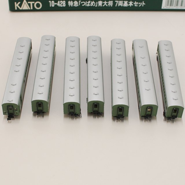《中古》 KATO 特急「つばめ」青大将 10-428 基本・増結セット混在 7両 鉄道模型 電車 テールランプ不良 （西）_画像2