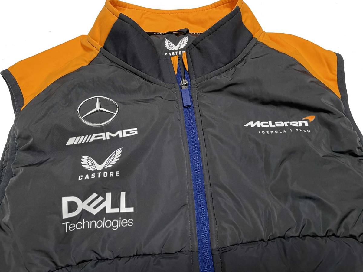 マクラーレン 2022 支給品 キルティング・ベスト AMGロゴ入り XL マクラーレン 2022 支給品 キルティング・ベスト AMGロゴ入り XL