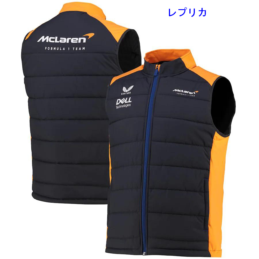 マクラーレン 2022 支給品 キルティング・ベスト　AMGロゴ入り XL 　 　非売品　　　ノリス　リカルド　F1　CASTORE ジレ_画像9