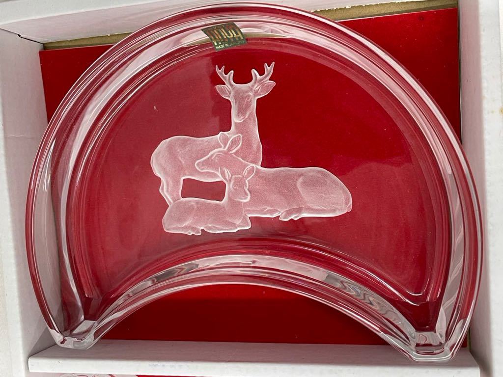 HOYA クリスタル 鹿景クリスタル 銘々皿 ガラス皿 小鉢 デザート皿 3点セットの画像4
