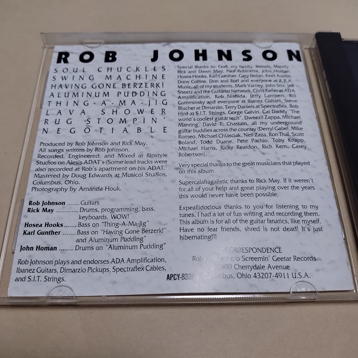 ロブ・ジョンソン　ROB JOHNSON　1st ファーストアルバム　日本盤 _画像3