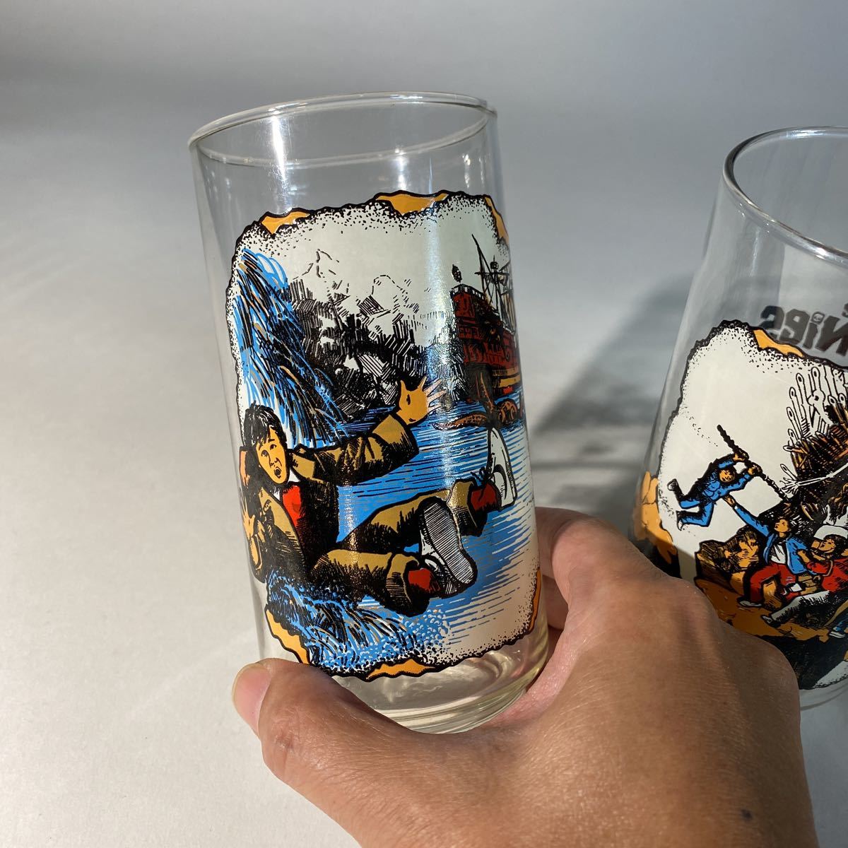 希少 GOONIES グーニーズ グラス ガラスコップ 3個セット 当時物 1985年-