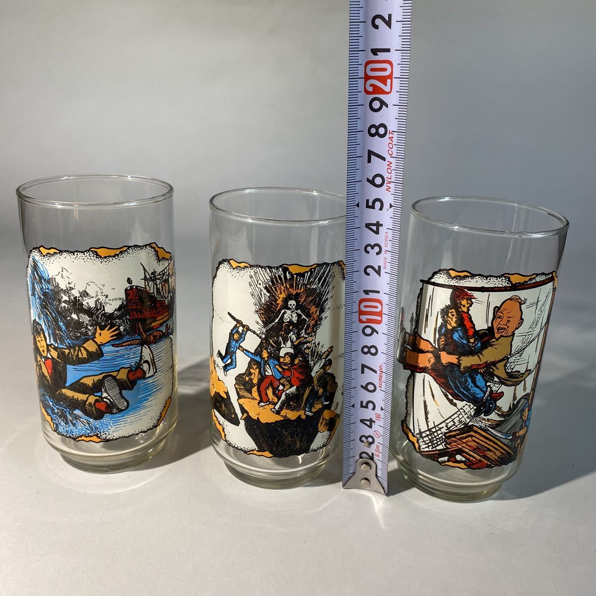 希少 GOONIES グーニーズ グラス ガラスコップ 3個セット 当時物 1985年-