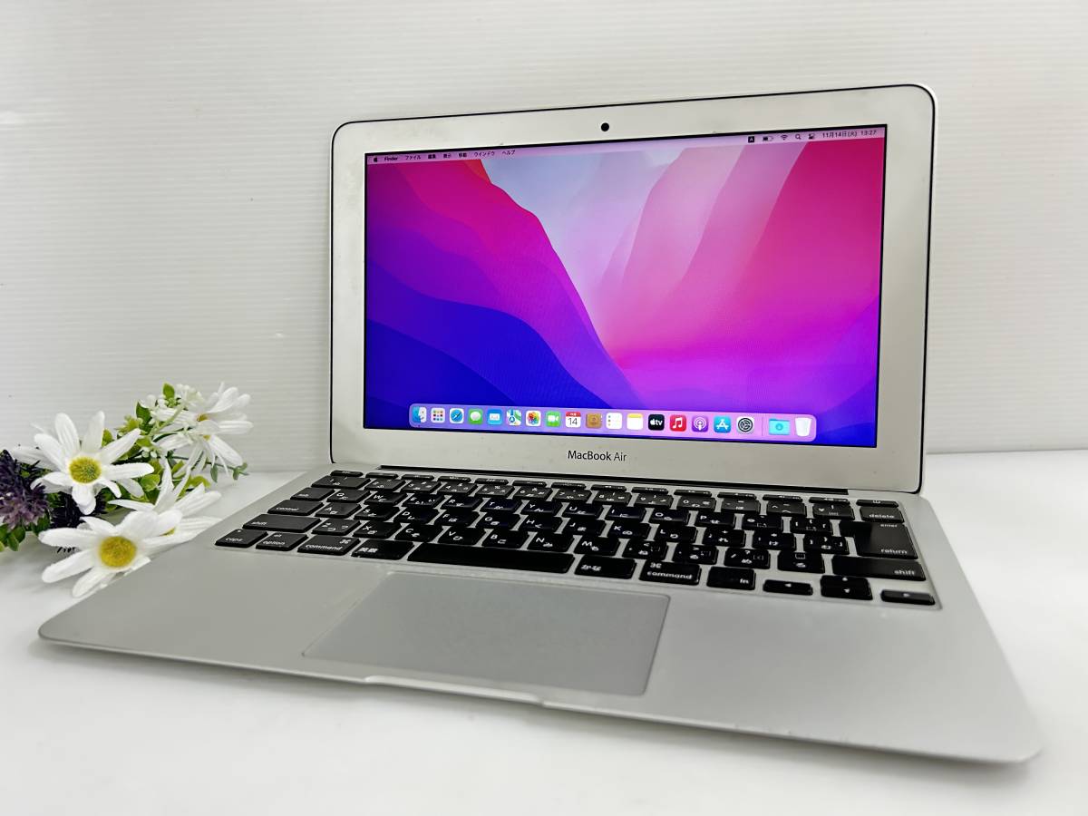 【11.6インチ】Apple MacBook Air(11-inch Early 2015) A1465 Core i5(5250U)/1.6GHz RAM:4GB/SSD:128GB Monterey 動作品_画像1