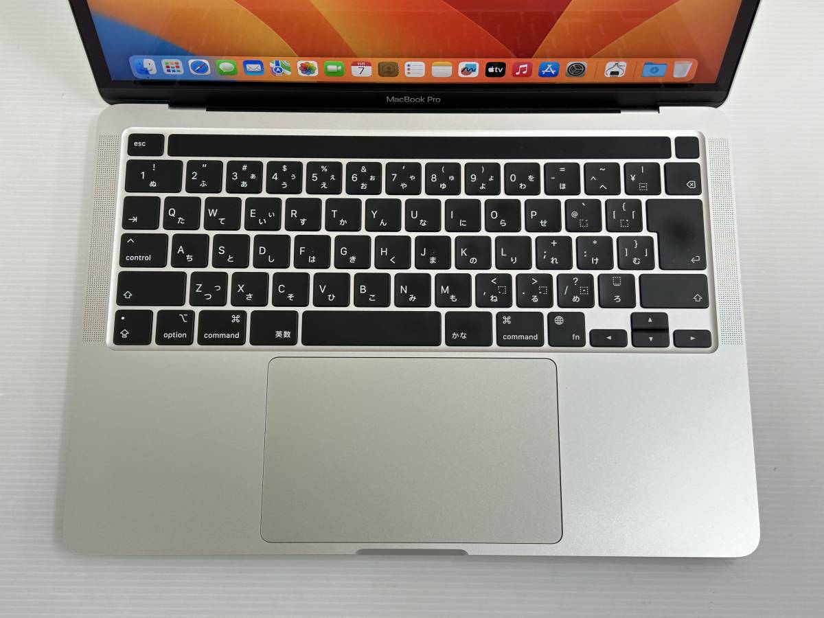 【美品 13.3インチ】Apple MacBook Pro(13-inch, M1,2020) A2338 apple M1チップ/RAM:16GB/SSD:2TB Ventura タッチバー AC付き 動作品_画像6