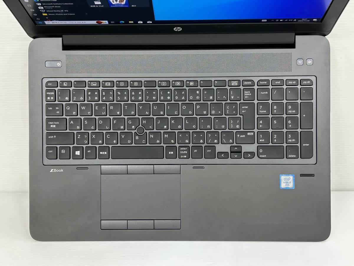 【良品 15インチ】HP ZBOOK 15 G3 5LR49PA Mobile Workstation 『Core i7(6820HQ) 2.7GHz/RAM:32GB/SSD:512GB』Quado M1200 Win10 動作品_画像6