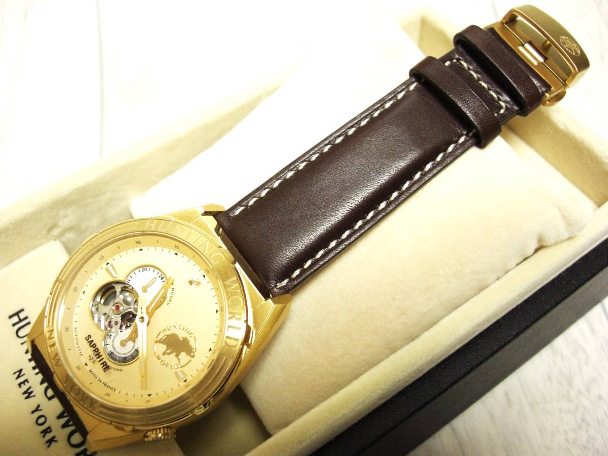  мир .3шт.@! специальный заказ заказ specification & бриллиант 2 камень & серийный номер! обычная цена примерно 12 десять тысяч иен . высшее выгода! каркас & сделано в Японии Move самозаводящиеся часы наручные часы Hunting World 