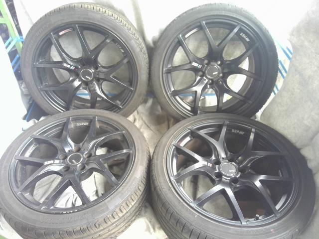  used SSR GTV03 19 -inch 8.5J +25 9.5J+35 PCD114.3 5 hole hub diameter 73mm tire wheel 4 pcs set 