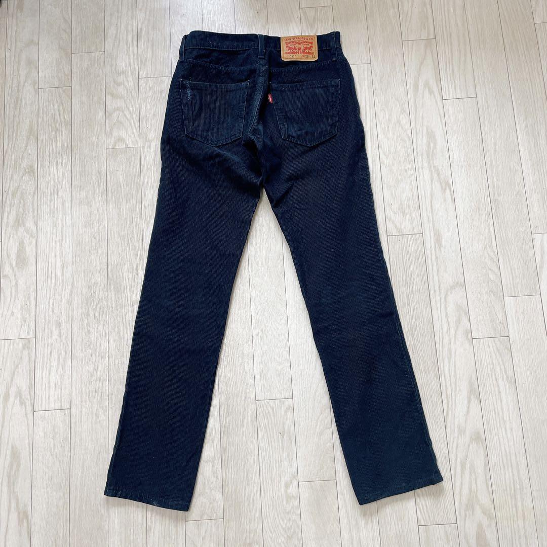 LEVI'S 511 ブラック コーデュロイ ジーンズ W28 L32_画像5