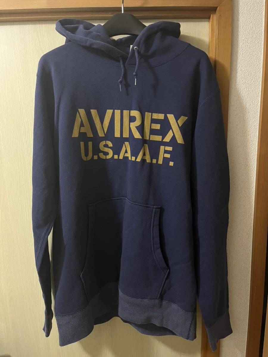 AVIREX ロゴスエットパーカー『2XL』_画像2