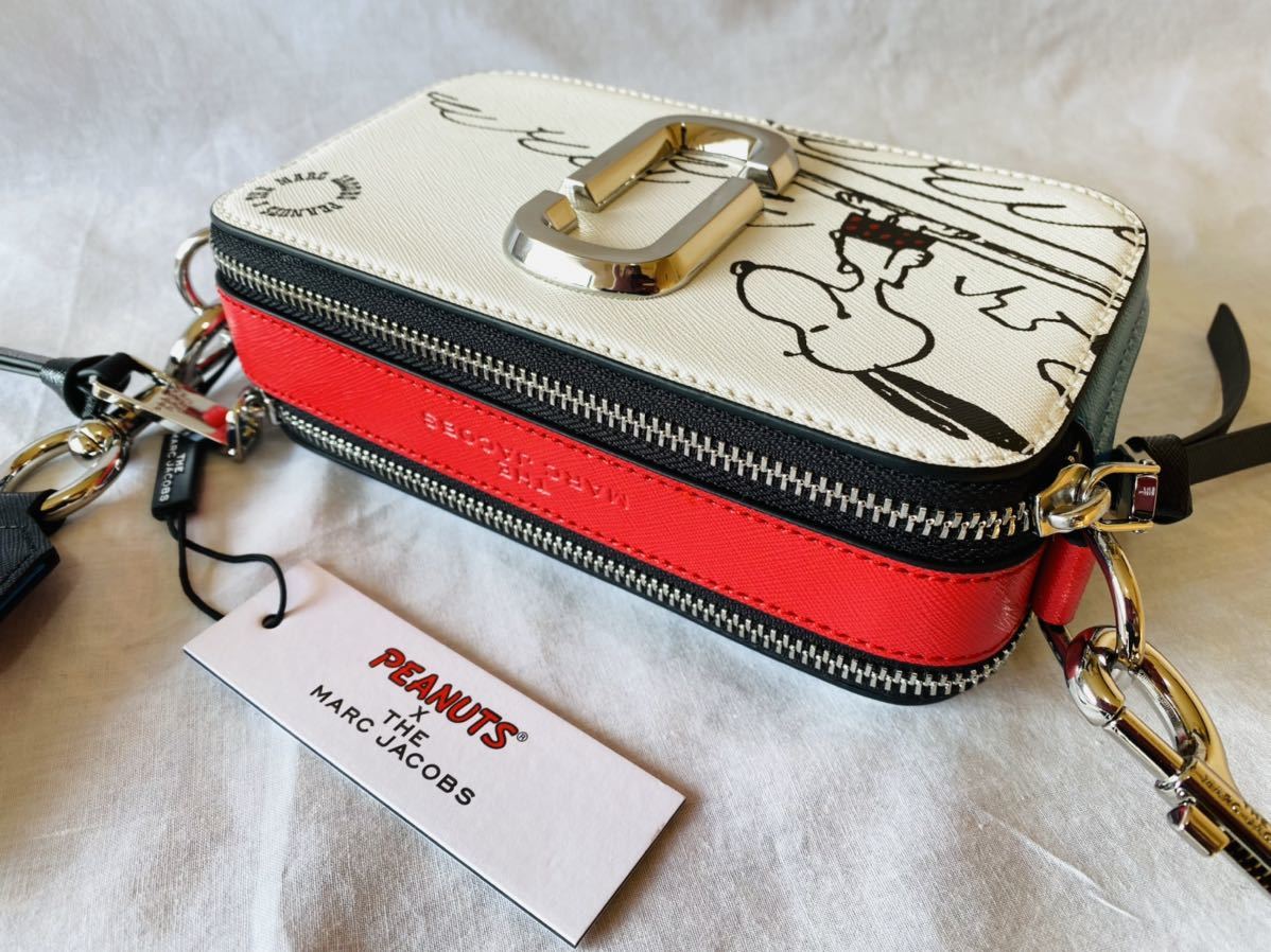 MARC JACOBS マークジェイコブス スヌーピーコラボ スナップショット カメラバッグ ショルダーバッグ WHITE MULTI SNOOPY 女性用 101_画像4