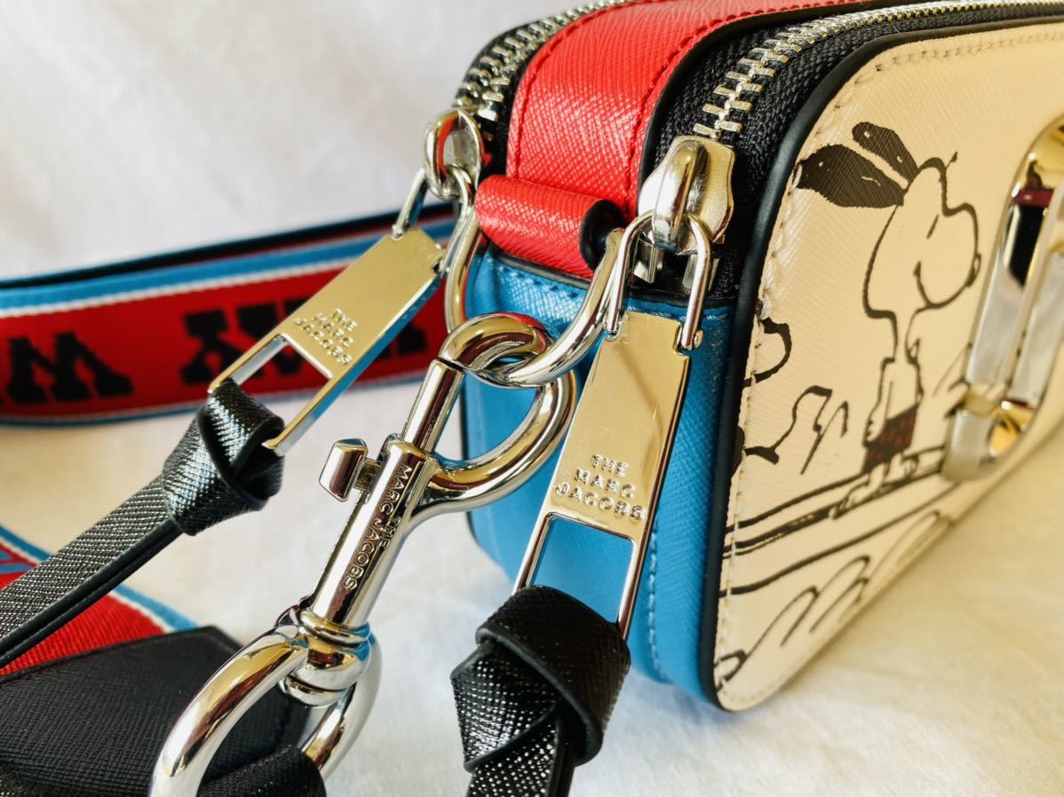 MARC JACOBS マークジェイコブス スヌーピーコラボ スナップショット カメラバッグ ショルダーバッグ WHITE MULTI SNOOPY 女性用 101_画像8