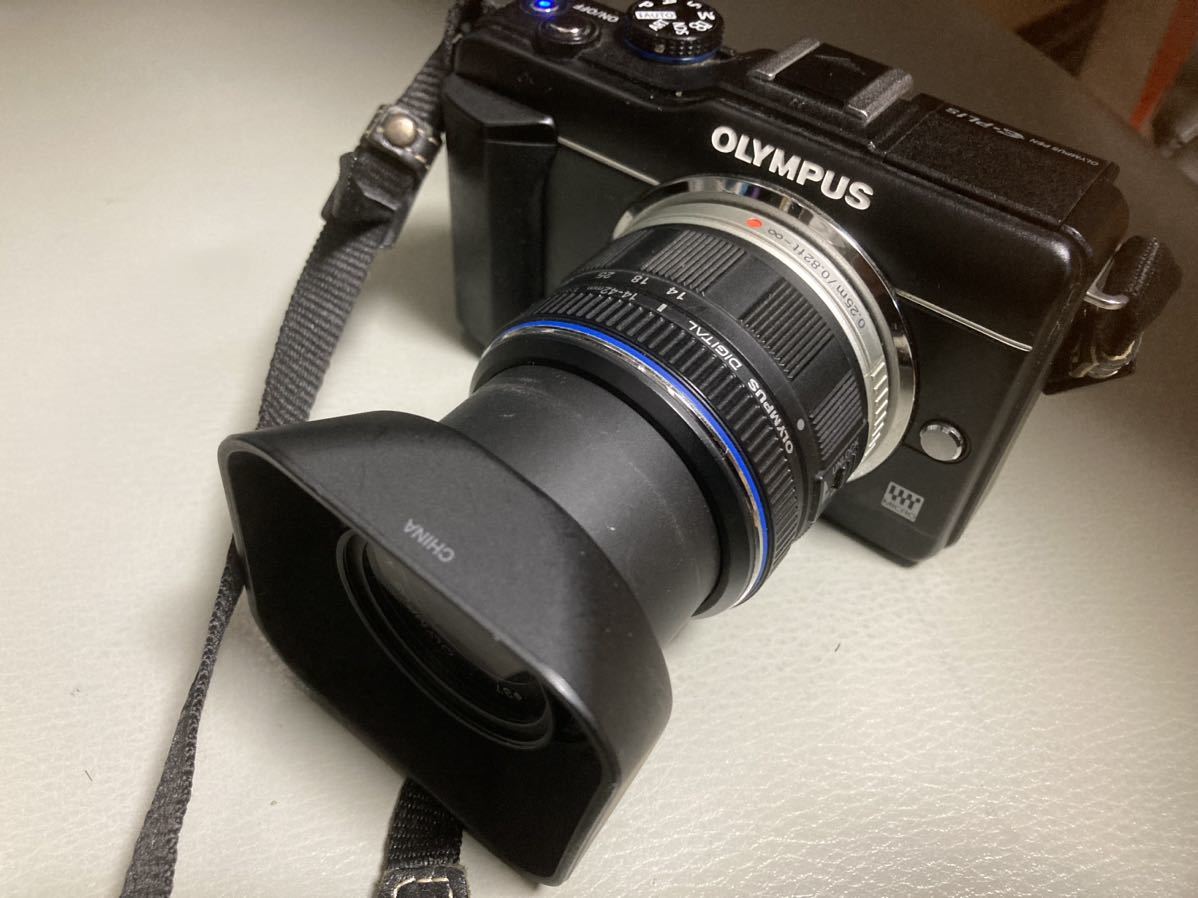 カメラ OLYMPUS PEN E-PL1s / M.ZUIKO DIGITAL 14-42mm F3.5-5.6 II MSC ミラーレス一眼レフ 革ケース付LH-40　レンズフード　オリンパス黒_画像2