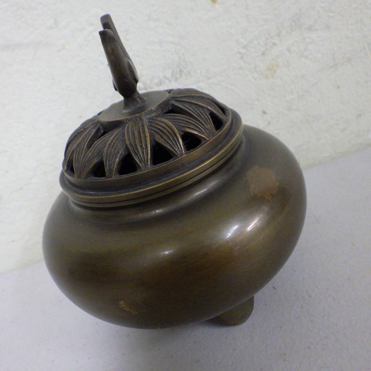 真鍮製　香炉　アンティーク　鳥　サイズ：高さ約12.0cm程度_画像3