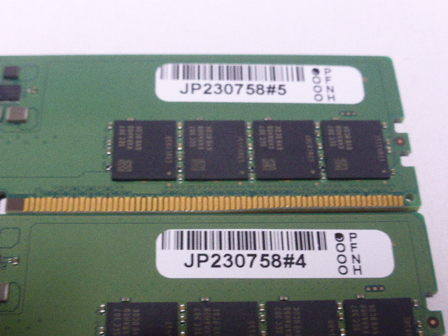 メモリ デスクトップパソコン用 Samsung DDR5-4800 PC5-38400 32GBx2枚 合計64GB 起動確認済みです _画像3