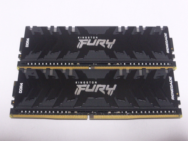 メモリ デスクトップパソコン用 Kingston FURY RENEGADE RGB DDR4-3200 PC4-25600 16GBx2枚 合計32GB 起動確認済です HX432C16RB1AK2/32_画像1