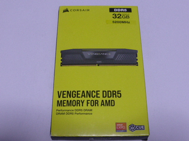 メモリ デスクトップパソコン用 CORSAIR DDR5-5200 PC5-41600 16GBx2枚 合計32GB 起動確認済みです CMK32GX5M2B5200Z40_画像1