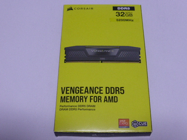 メモリ デスクトップパソコン用 CORSAIR DDR5-5200 PC5-41600 16GBx2枚 合計32GB 起動確認済みです CMK32GX5M2B5200Z40　_画像1