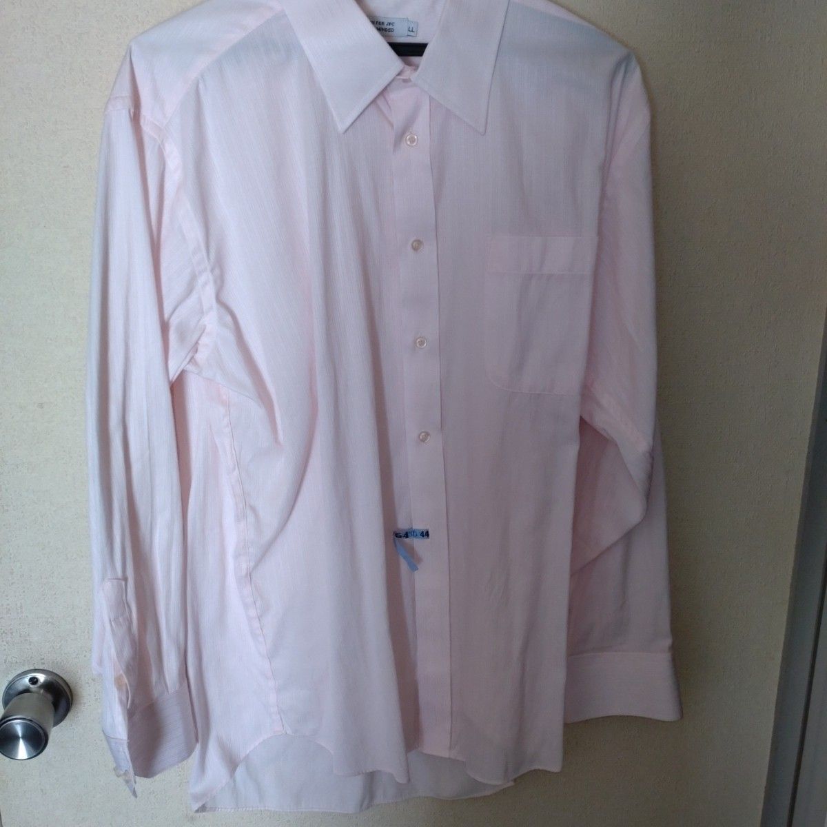 Yシャツ　ＬＬ　長袖 ピンク系 ストライプ
