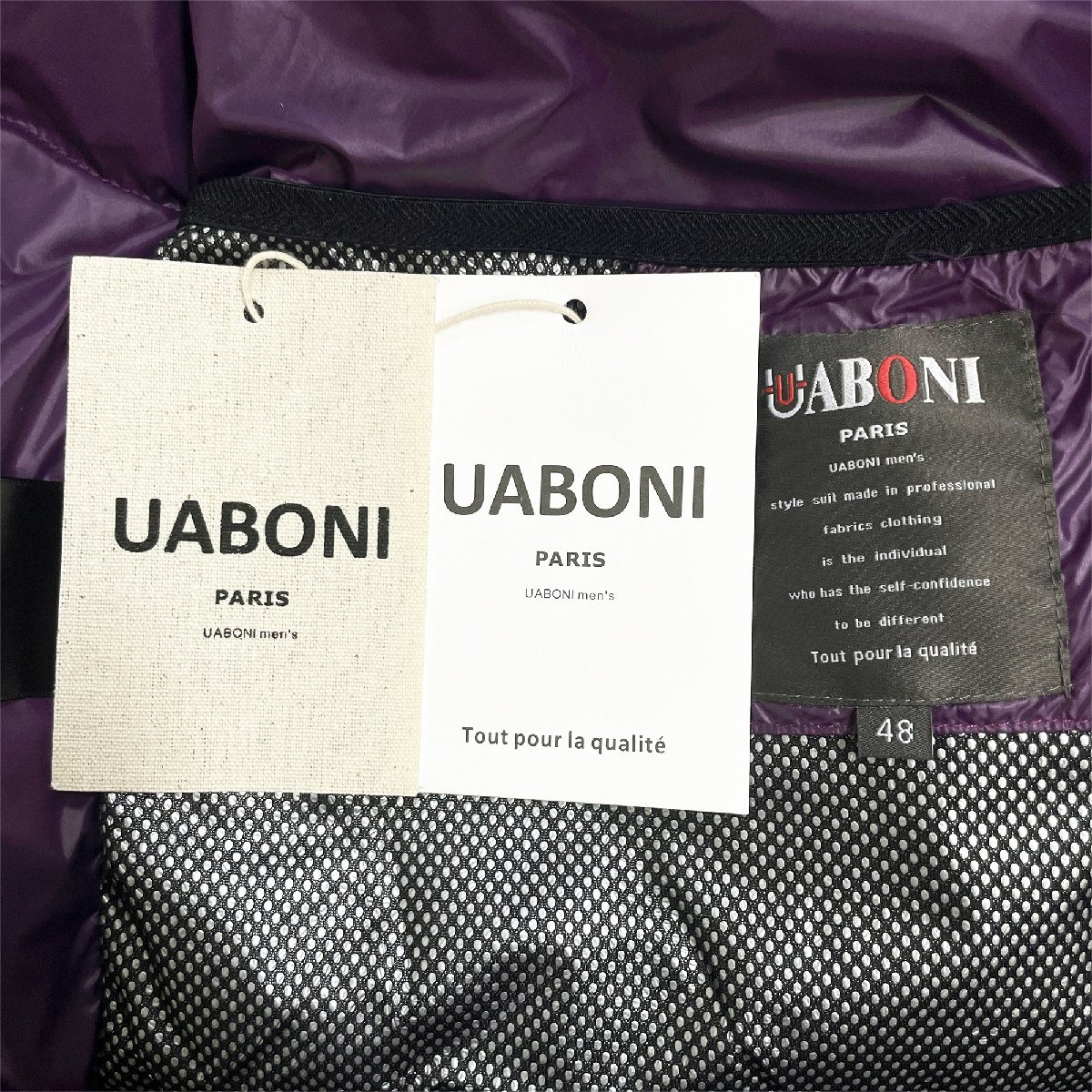 個性EU製＆定価11万◆UABONI*Paris*ダックダウンジャケット*ユアボニ*パリ発◆グースダウン90％ 高級 ふんわり 防寒 オシャレ 秋冬 L/48_画像7