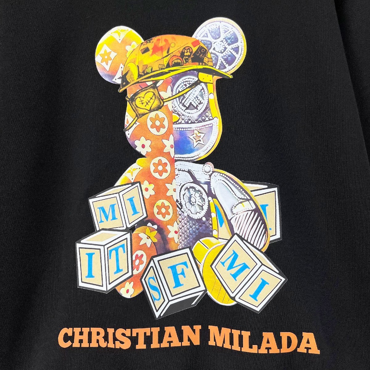 定価4万★christian milada・ミラノ発・トレーナー★コットン100% 快適 通気 吸湿 スウェット 個性 Bearbrick/ベアブリック 普段着 L/48_画像6