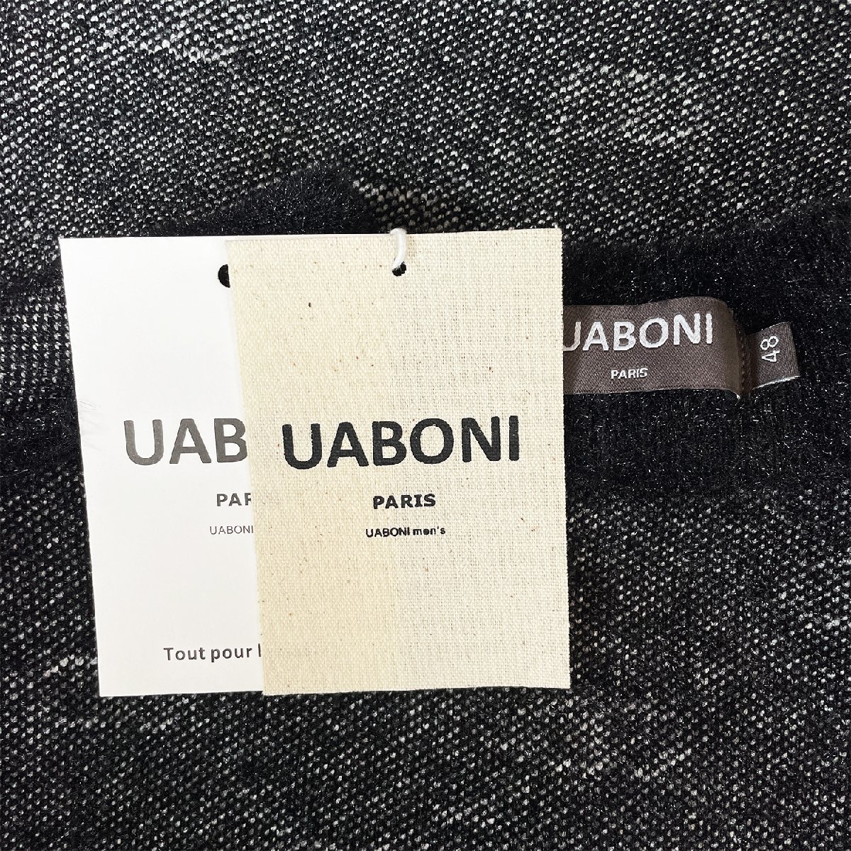 最高級EU製＆定価5万◆UABONI*Paris*セーター*ユアボニ*パリ発◆ミンク/カシミヤ混 ニット 毛足 防寒 総柄 シャギー オシャレ L/48サイズ_画像7