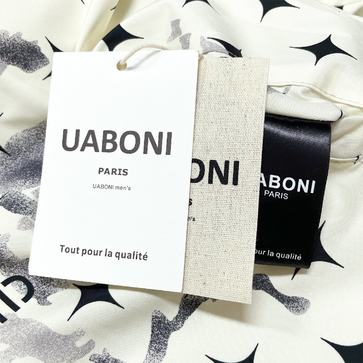 上級EU製＆定価8万◆UABONI*Paris*中綿ジャケット*ユアボニ*パリ発◆個性 防風防寒 両面着 中綿入り リバーシブル メンズ M/46サイズ_画像9