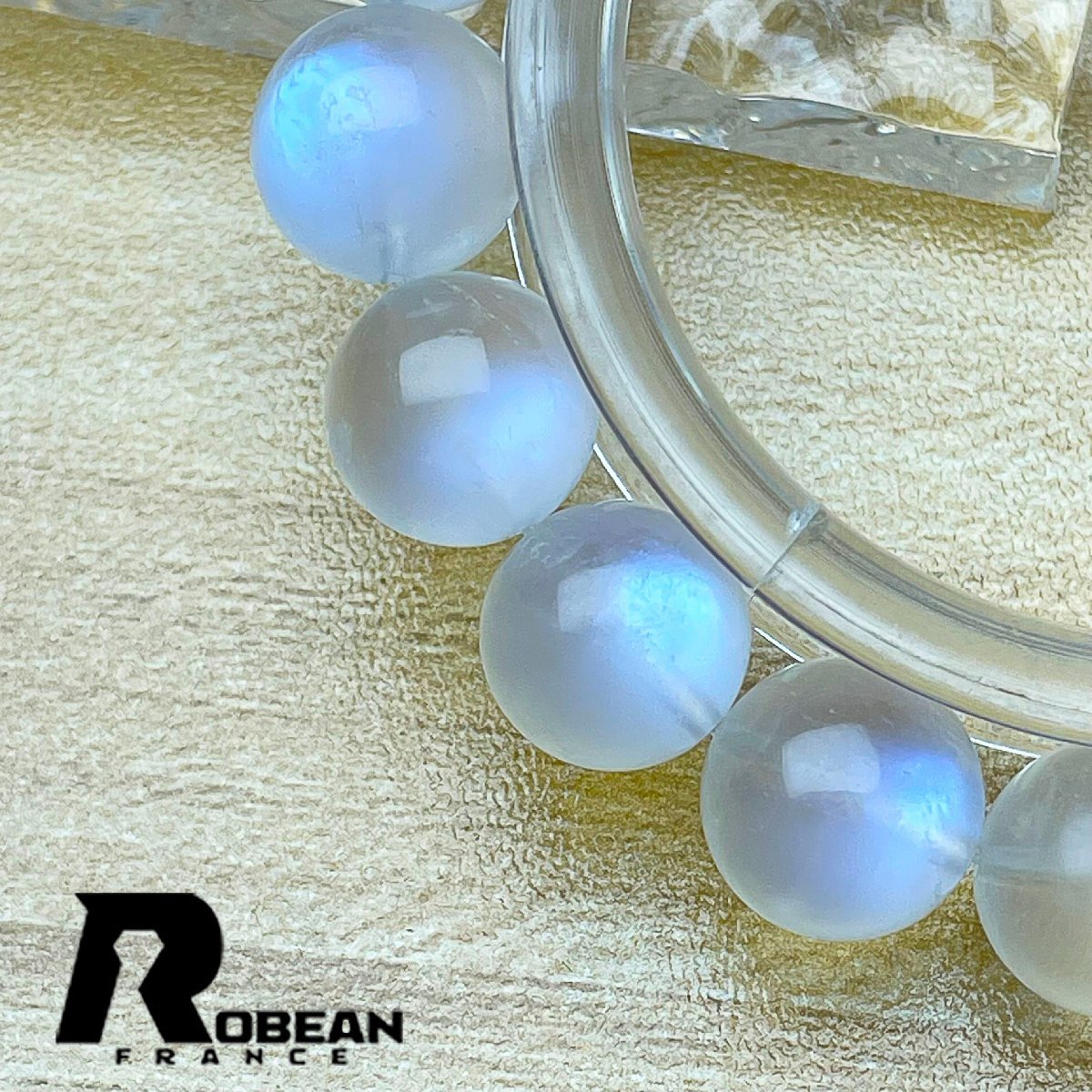 逸品 EU製 定価7万円★ROBEAN・レインボームーンストーン★パワーストーン アクセサリー 天然石 開運 綺麗 お守り 11.3-11.9mm 1001G879_画像5