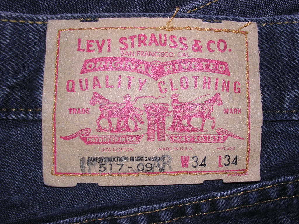 00年 USA製 リーバイス Levis 517 09 ブーツカット デニムパンツ 後染め ブラック 34/34 vintage old 90s 00s 501 505_画像6