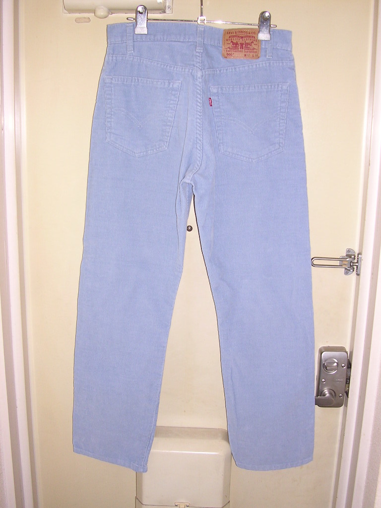 01年 Levis リーバイス 505 3914 REGULAR FIT STRAIGHT LEG コーデュロイパンツ 32/30 サックス vintage old 501 519 517 90s 00s_画像2