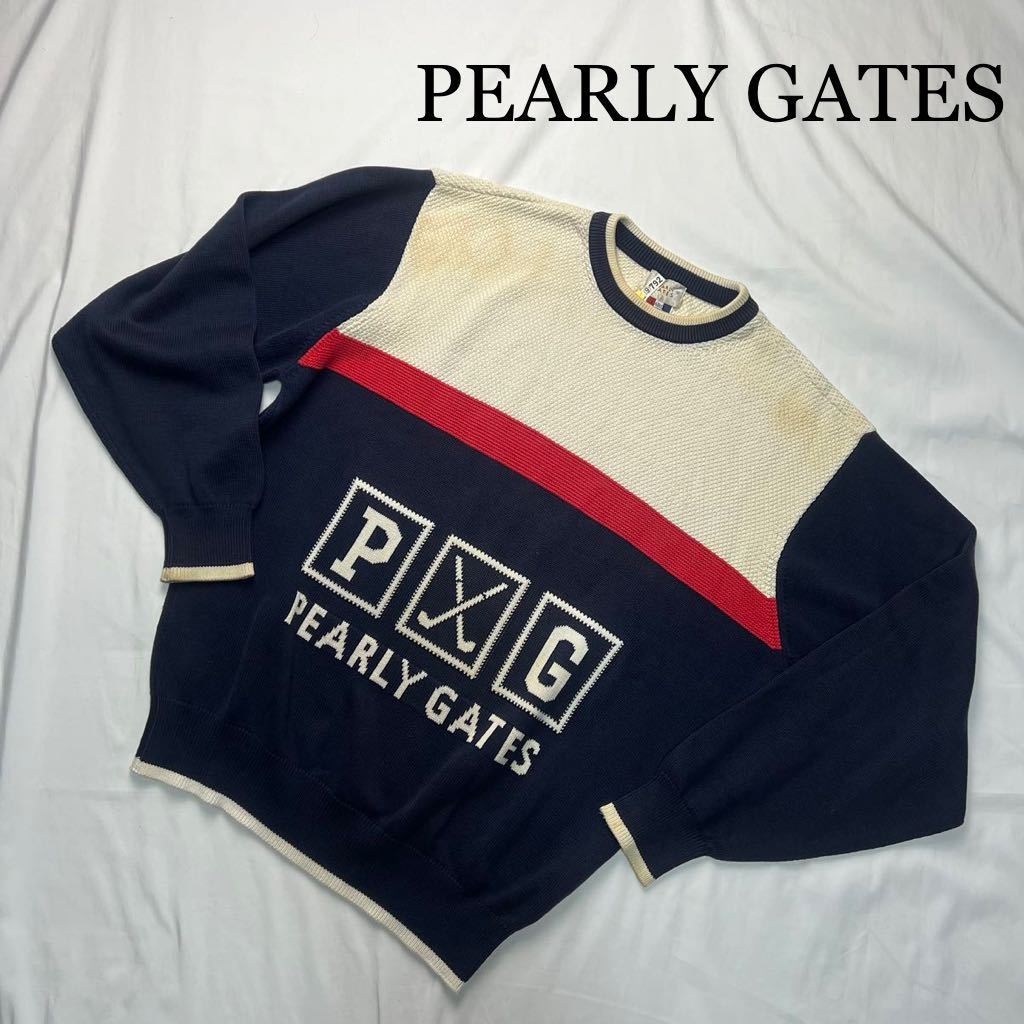 芸能人愛用 GATES PEARLY パーリーゲイツ 長袖 L ネイビー