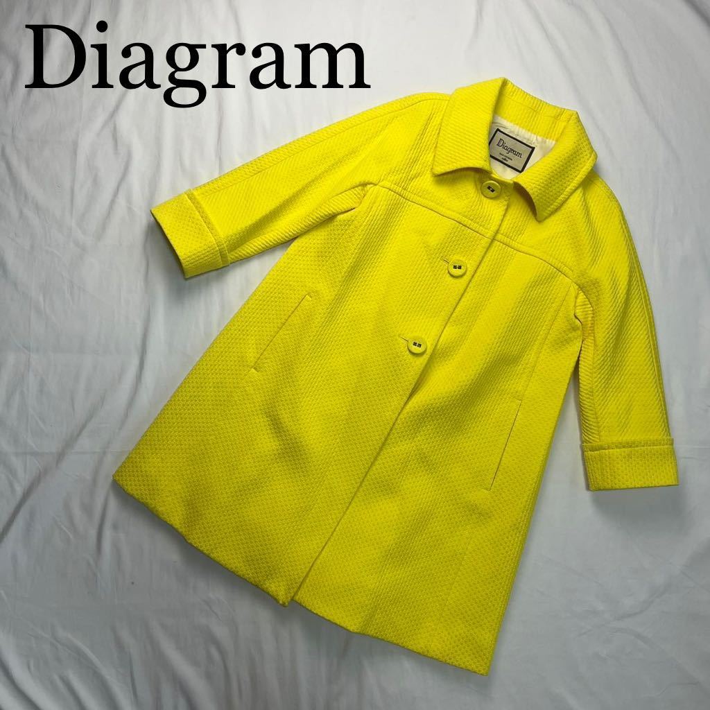 ファッションの Diagram ダイアグラム 36サイズ 黄色 コート Sサイズ