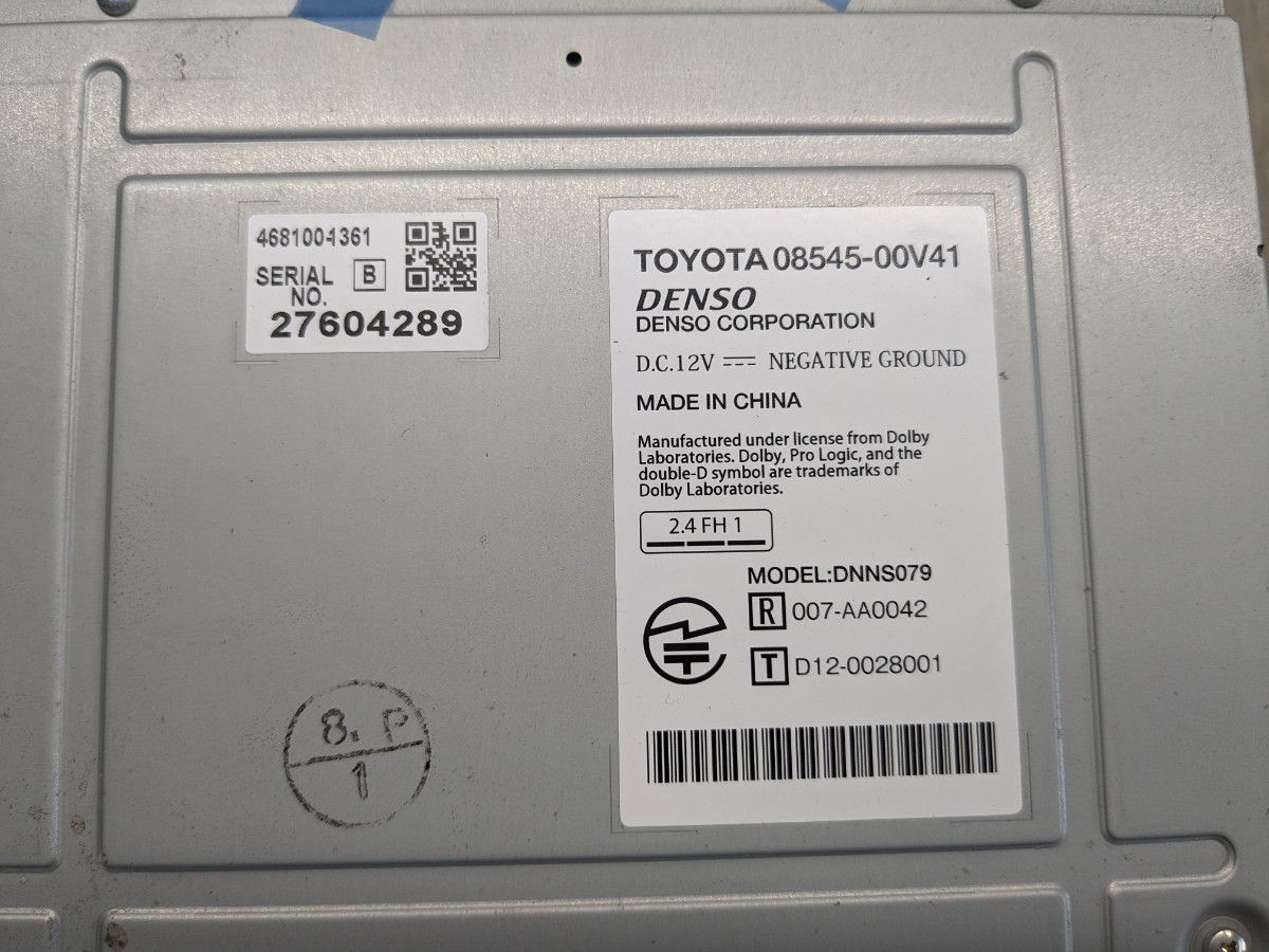 本体のみ　トヨタ純正 NHZD-W62G HDD フルセグ Bluetoothオーディオ 地図2012年 200mm 08545-00V41_画像4