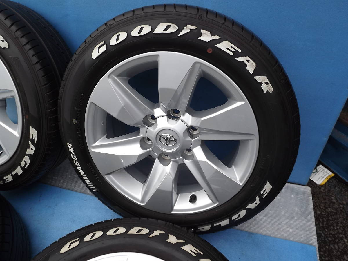 即決時 本州 送料無料 新車外し TOYOTA プラド150純正 139.7 6H 7.5J+25 NASCAR 215/60R17C 2021年製×2/20×2 計4本 ナスカー ハイエース_画像4