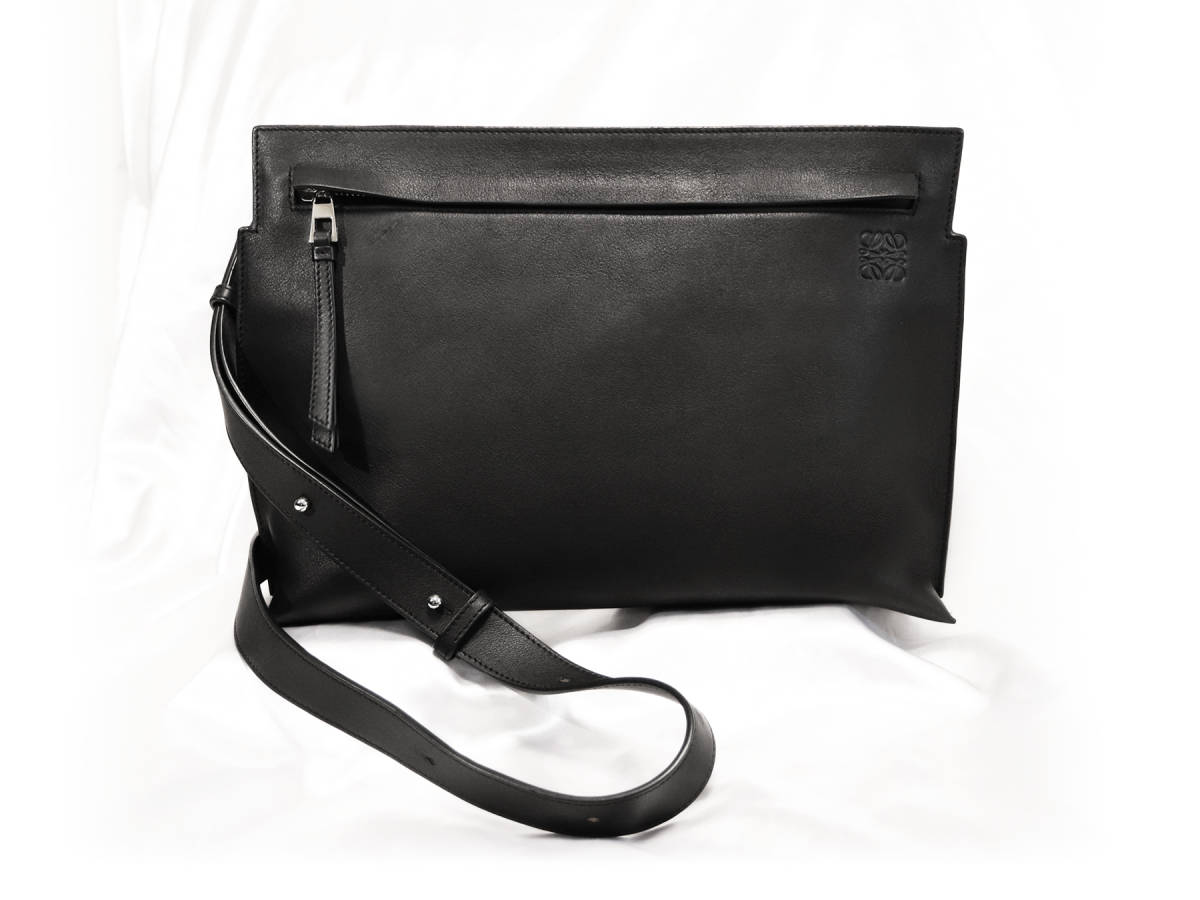 本日限りRED FRIDAYプライス ロエベ T メッセンジャーバッグ / LOEWE T MESSENGER BAG 316.30.P37 Black 正規品_画像1