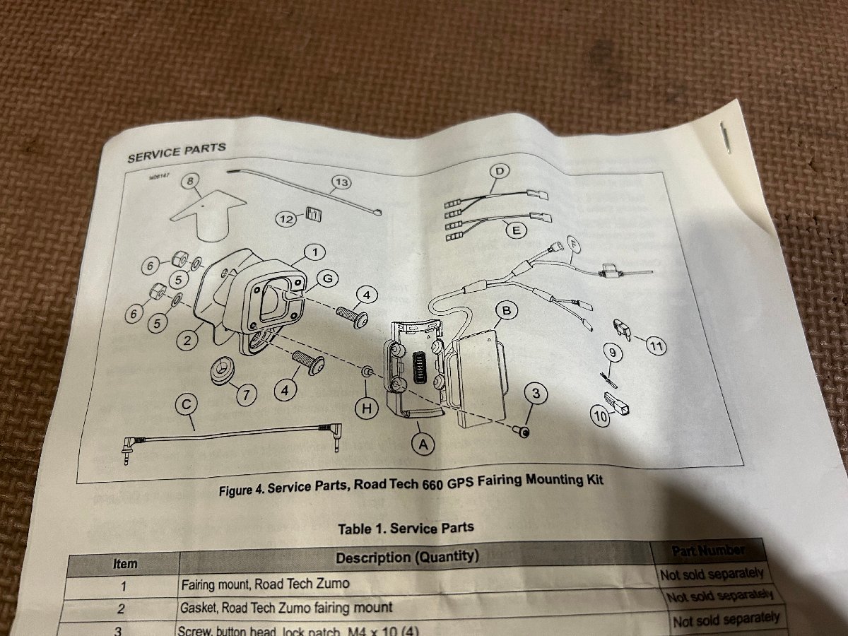  Harley original load Tec *ZUMO fairing mount kit 92238-09 unused 