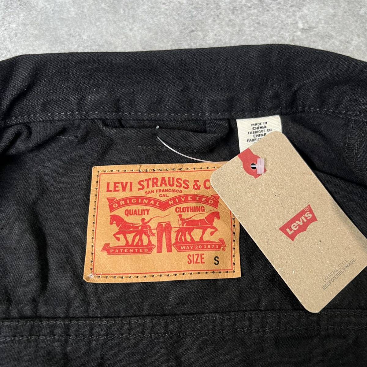 [Sサイズ] Levis ブラック デニム カットオフベスト 山田蓮　アメカジ　タトゥースタジオヤマダ　オモシーチャンネル　バイカー_画像6