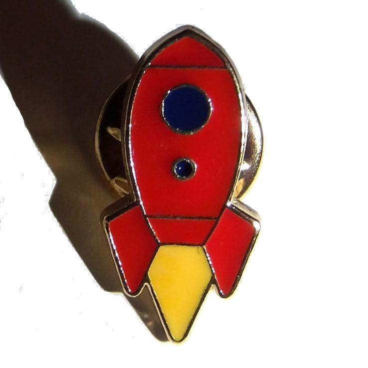 ロケット　赤色　黄色　ピンバッジ　バッジ　ピンズ　ブローチ　ラペルピン　宇宙船　スペースシャトル_画像2